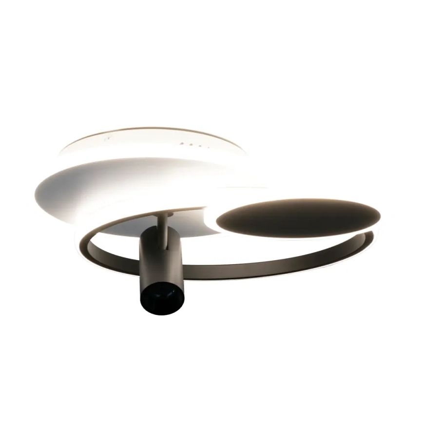LED Димируем плафон LED/65W/230V 3000-6500K бял/черен + дистанционно управление