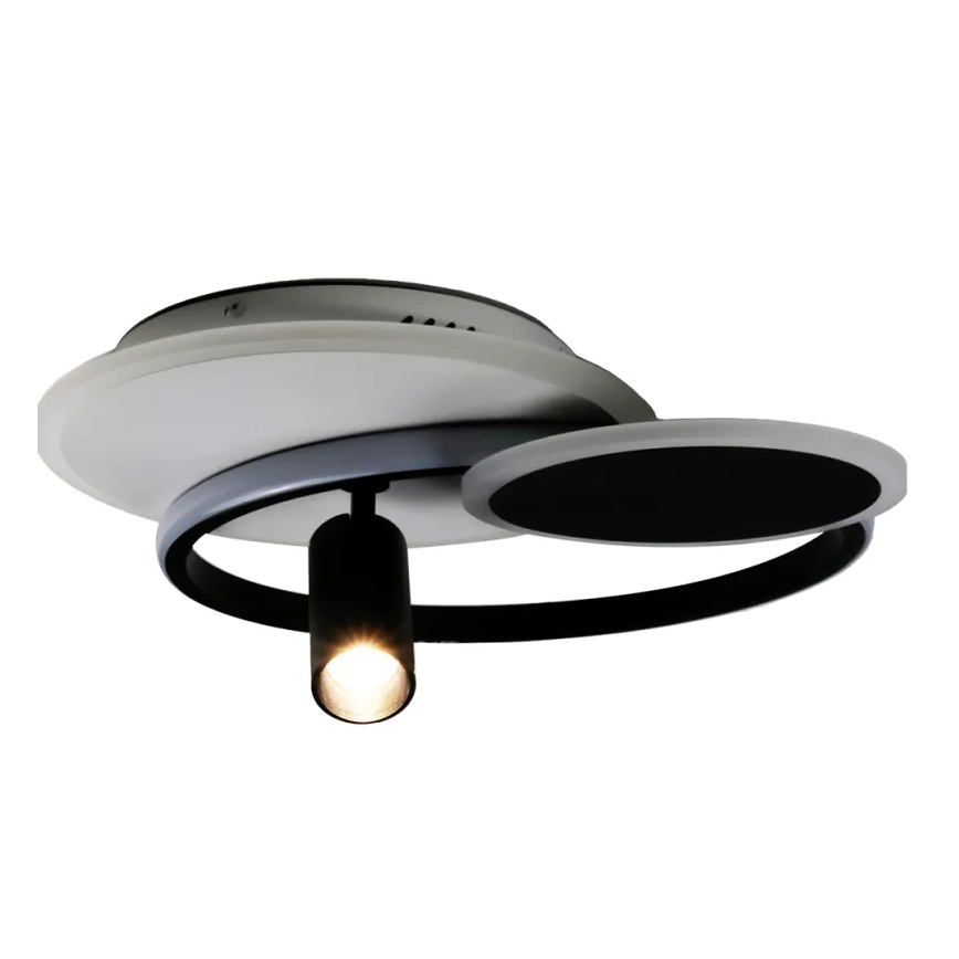 LED Димируем плафон LED/65W/230V 3000-6500K бял/черен + дистанционно управление