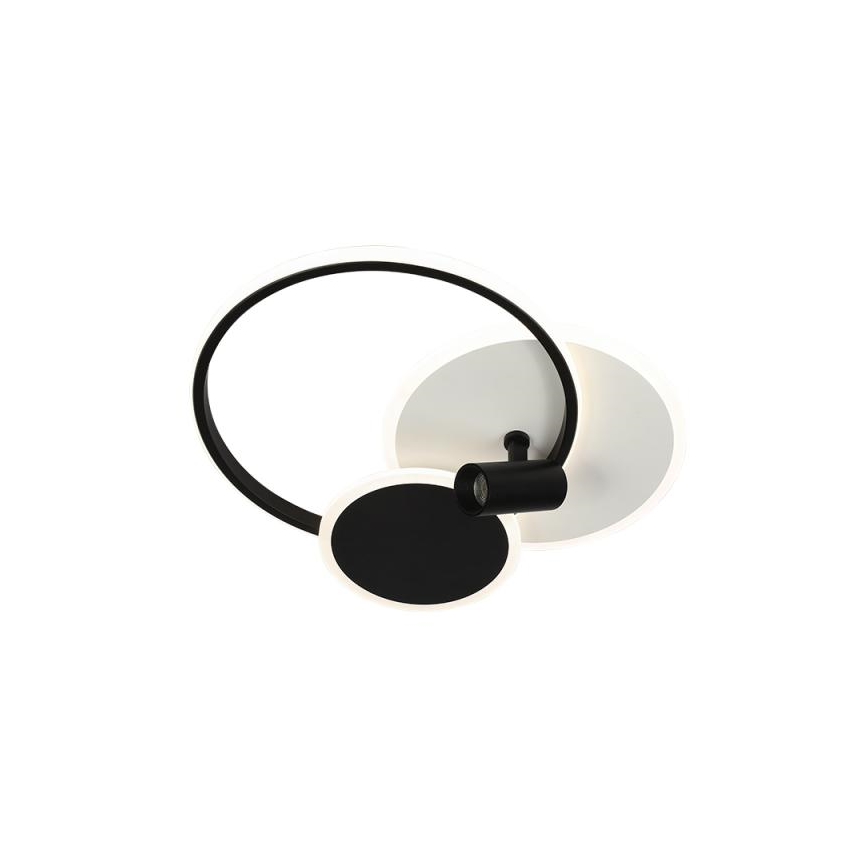 LED Димируем плафон LED/65W/230V 3000-6500K бял/черен + дистанционно управление