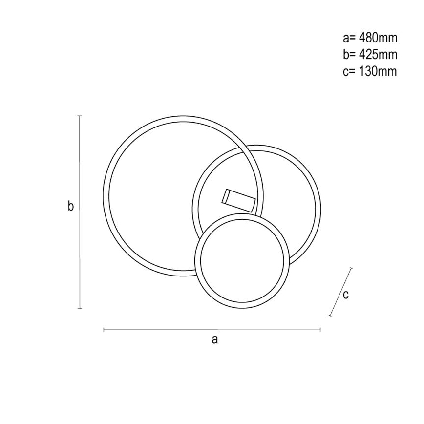 LED Димируем плафон LED/65W/230V 3000-6500K бял/черен + дистанционно управление
