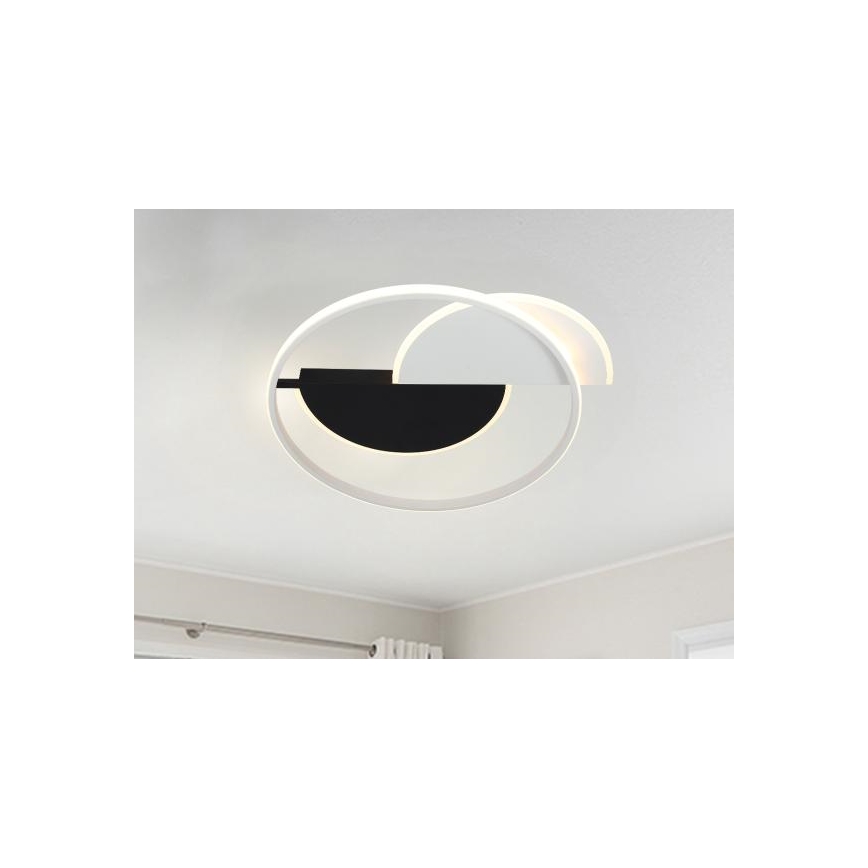 LED Димируем плафон LED/70W/230V 3000-6500K бял/черен + дистанционно управление