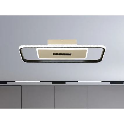 LED Димируем плафон LED/75W/230V 3000-6500K бял/черен + дистанционно управление
