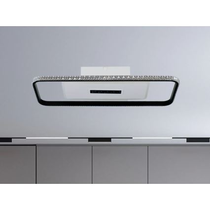 LED Димируем плафон LED/75W/230V 3000-6500K бял/черен + дистанционно управление