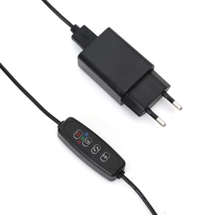 LED Димируема лампа с щипка за осветление на растения LED/3W/230V черен