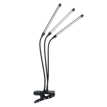 LED Димируем flexible настолна лампа с щипка за отглеждане на растения VITARO 3xLED/10W/230V черен