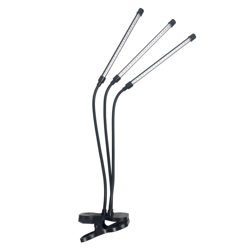 LED Димируем flexible настолна лампа с щипка за отглеждане на растения VITARO 3xLED/10W/230V черен