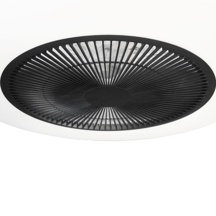 LED Димируема лампа с вентилатор ARIA LED/38W/230V 3000-6000K черна/бяла + дистанционно