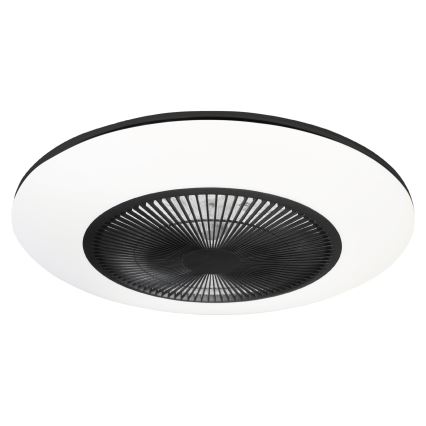 LED Димируема лампа с вентилатор ARIA LED/38W/230V 3000-6000K черна/бяла + дистанционно