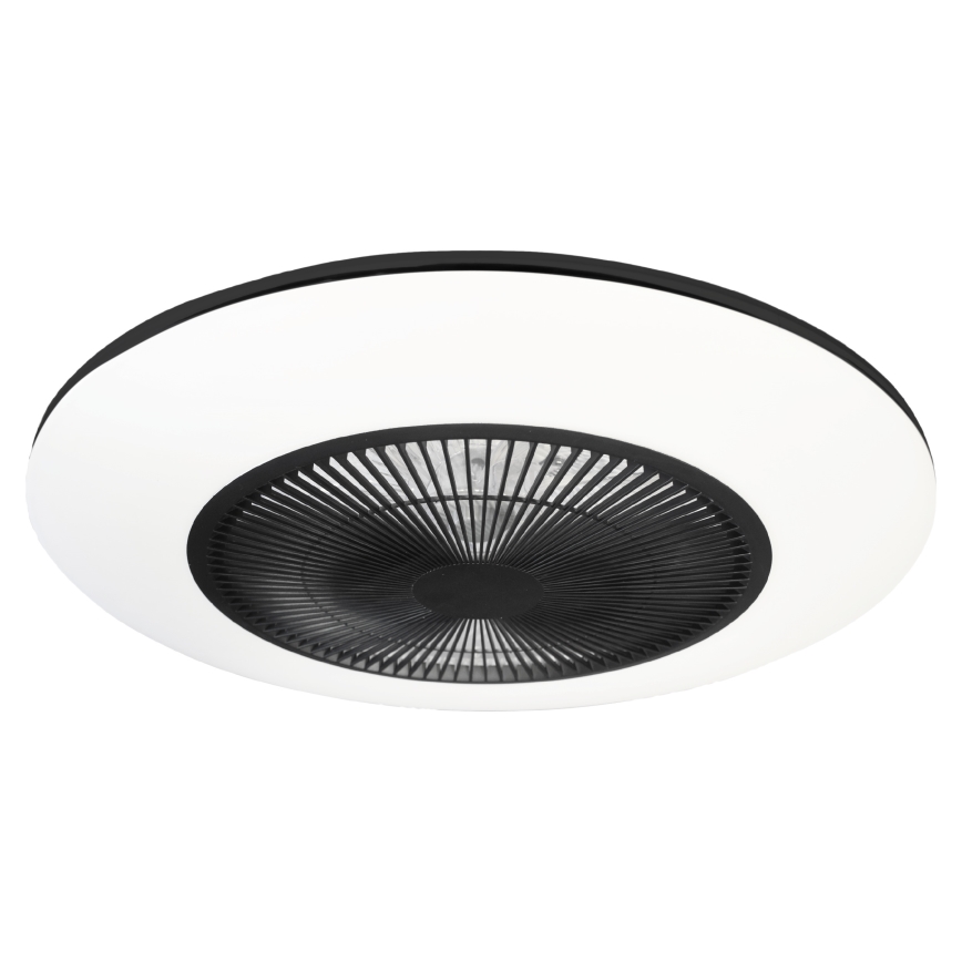 LED Димируема лампа с вентилатор ARIA LED/38W/230V 3000-6000K черна/бяла + дистанционно