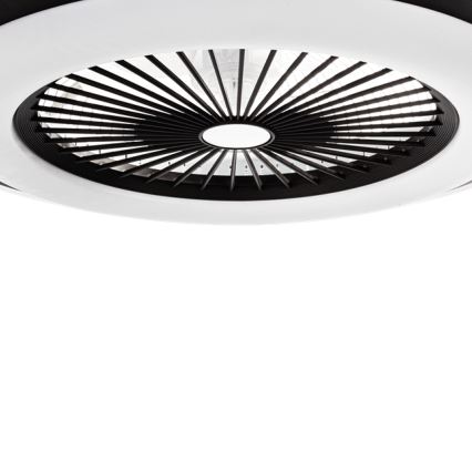 LED Димируема лампа с вентилатор ZONDA LED/48W/230V 3000-6000K черна + дистанционно управление