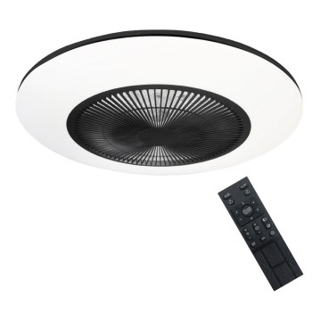 LED Димируема лампа с вентилатор ARIA LED/38W/230V 3000-6000K черна/бяла + дистанционно