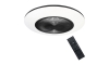 LED Димируема лампа с вентилатор ARIA LED/38W/230V 3000-6000K черна/бяла + дистанционно