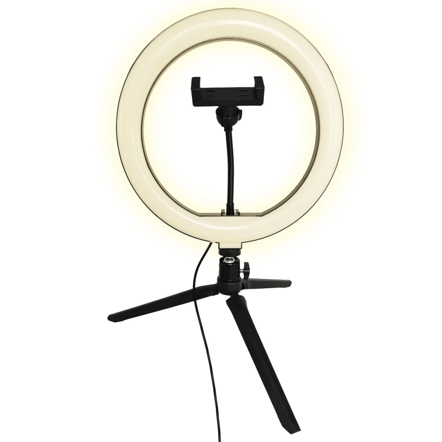 LED Димируема лампа със статив и държач за влогване LED/10W/5V 2700-6500K