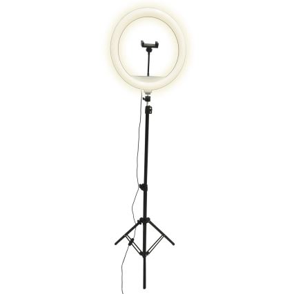LED Димируема лампа със статив и държач за влогване LED/15W/5V 2700-6500K
