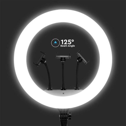 LED Димируема лампа със стойка и държач за влогване LED/55W/230V CRI 90 + дистанционно управление