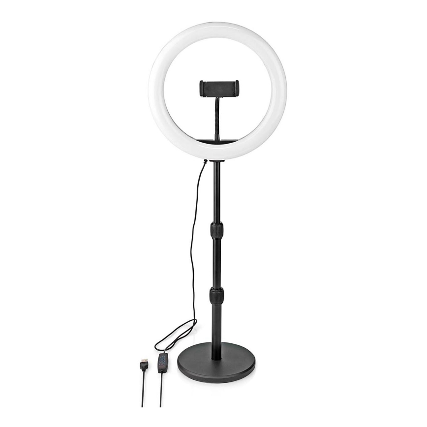 LED Димируема лампа със стойка и поставка за влог LED/6W/USB 2700-6700K