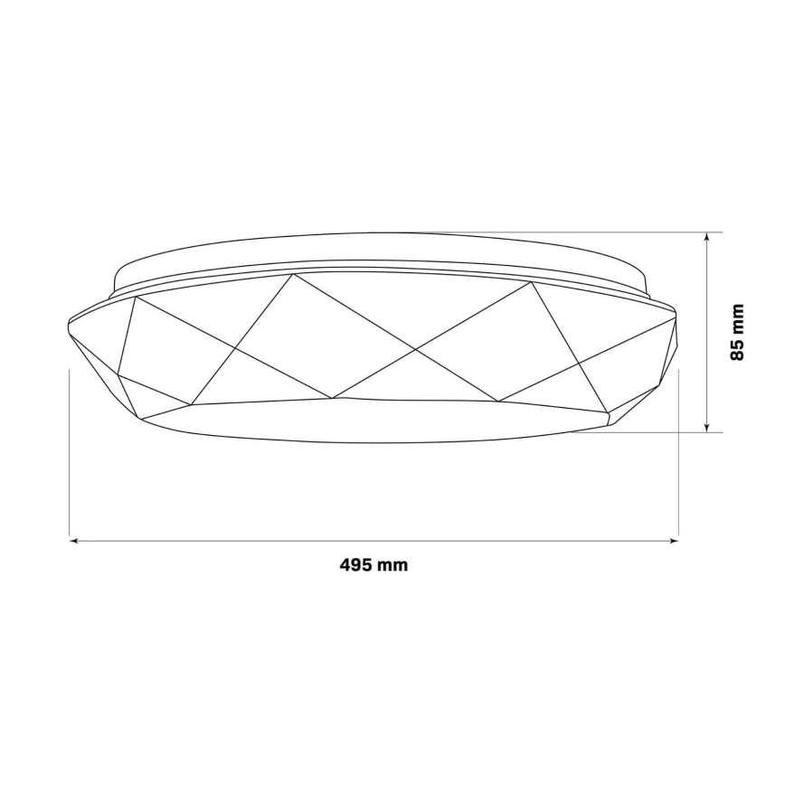 LED Димируема лампа за баня GALAXY LED/72W/230V Ø 49 см 3000-6000K IP44 + дистанционно управление