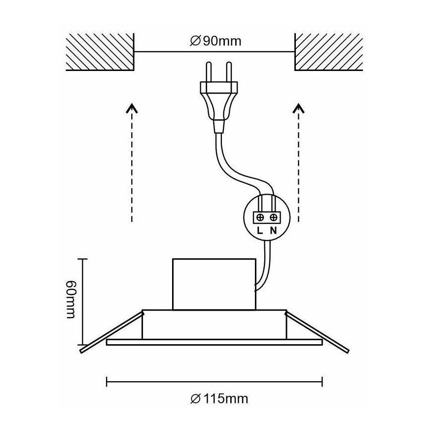 LED Димируема лампа за баня LED/10W/230V 3000K-6500K Wi-Fi Tuya IP44