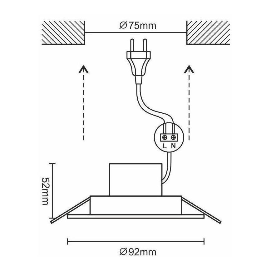 LED Димируема лампа за баня LED/7W/230V 3000K-6500K Wi-Fi Tuya IP44