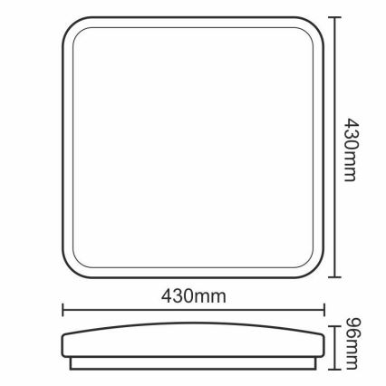 LED Димируема Лампа за таван LED/50W/230V