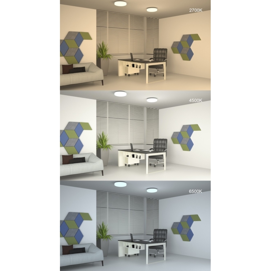 LED Димируема лампа за таван с дистанционно управление LED/42W/230V 40 см