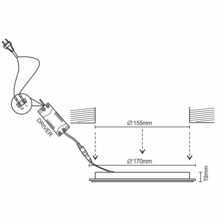 LED Димируема лампа за вграждане/12W/230V 3000-6500K Wi-Fi Tuya