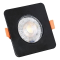 LED Димируема лампа за вграждане KENT LED/3/5/7W/230V3000/4000/6000K 9x9 см черен