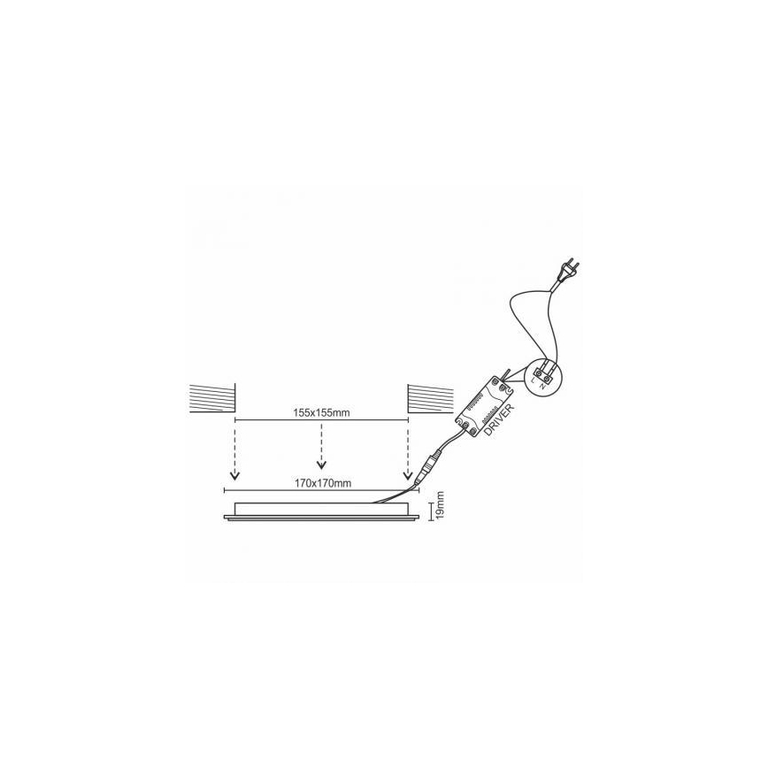 LED Димируема лампа за вграждане LED/12W/230V 3000-6500K Wi-Fi Tuya
