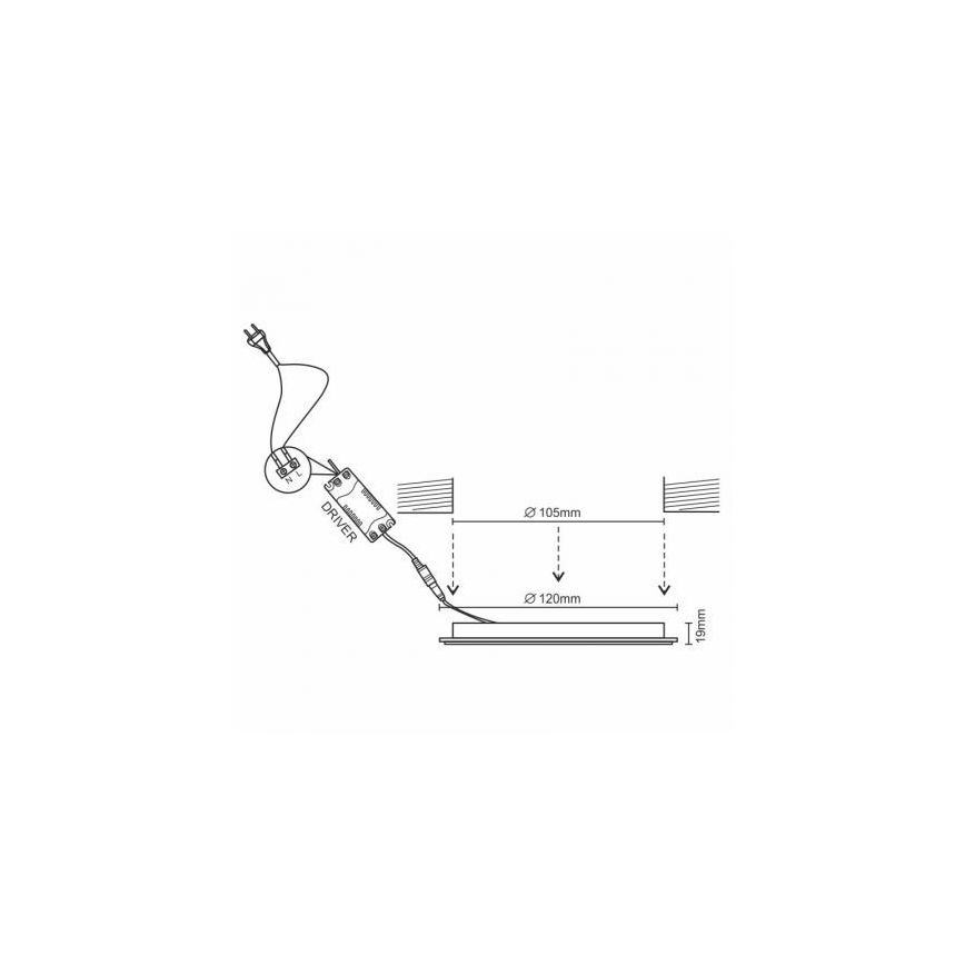 LED Димируема лампа за вграждане LED/6W/230V 3000-6500K Wi-Fi Tuya