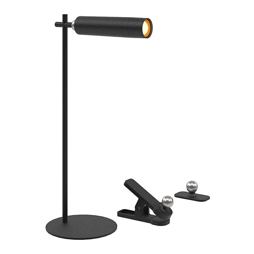 LED Димируема магнитна акумулаторна настолна лампа 3в1 LED/3W/5V 4000K 1500 mAh черен