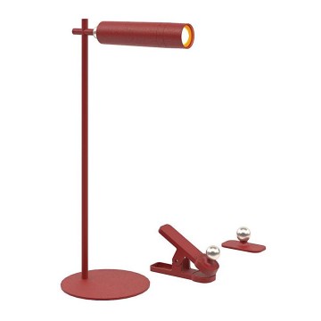 LED Димируема магнитна акумулаторна настолна лампа 3в1 LED/3W/5V 4000K 1500 mAh червен