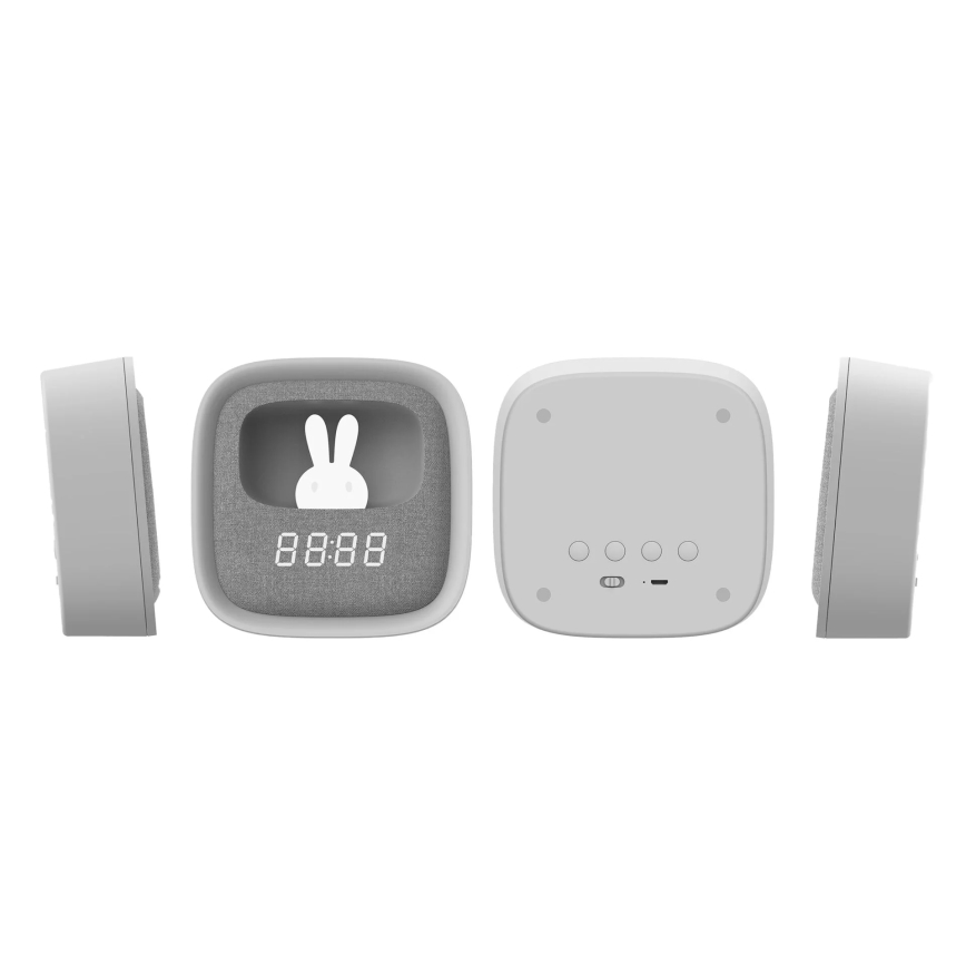 LED Димируема малка нощна лампа с будилник BUNNY LED/1,2W/5V 3000K