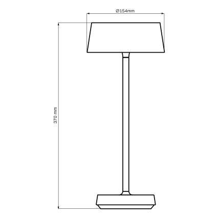 LED Димируем докосване екстериорен настолна лампа CASABLANCA LED/3,4W/5V USB 3600 mAh IP44 бял