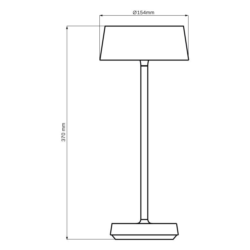 LED Димируем докосване екстериорен настолна лампа CASABLANCA LED/3,4W/5V USB 3600 mAh IP44 черен
