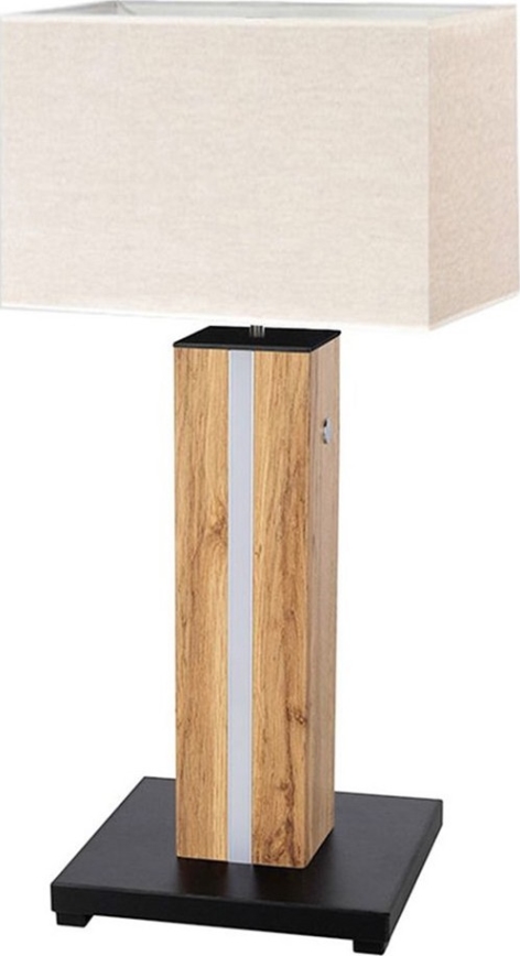 LED Димируема настолна лампа FLAME 1xE27/40W+ LED/4,6W/230V 56,5 см дъб