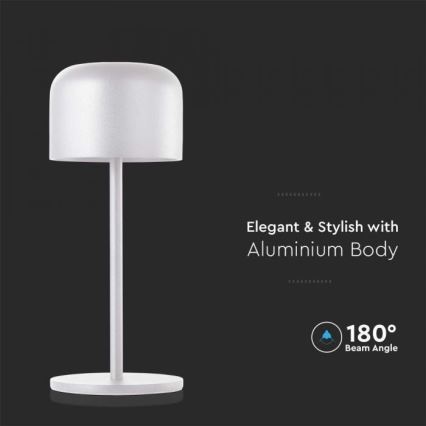 LED Димируема акумулаторна настолна touch лампа LED/1,5W/5V 2700-5700K IP54 2200 mAh бял