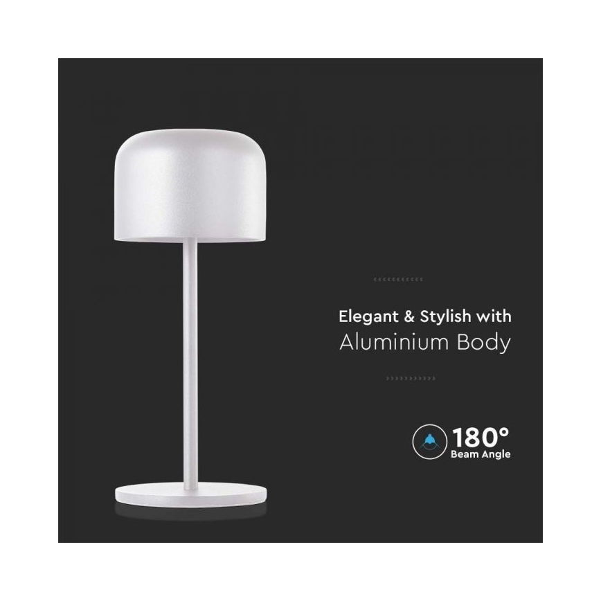 LED Димируема акумулаторна настолна touch лампа LED/1,5W/5V 2700-5700K IP54 2200 mAh бял