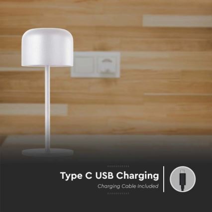 LED Димируема акумулаторна настолна touch лампа LED/1,5W/5V 2700-5700K IP54 2200 mAh бял