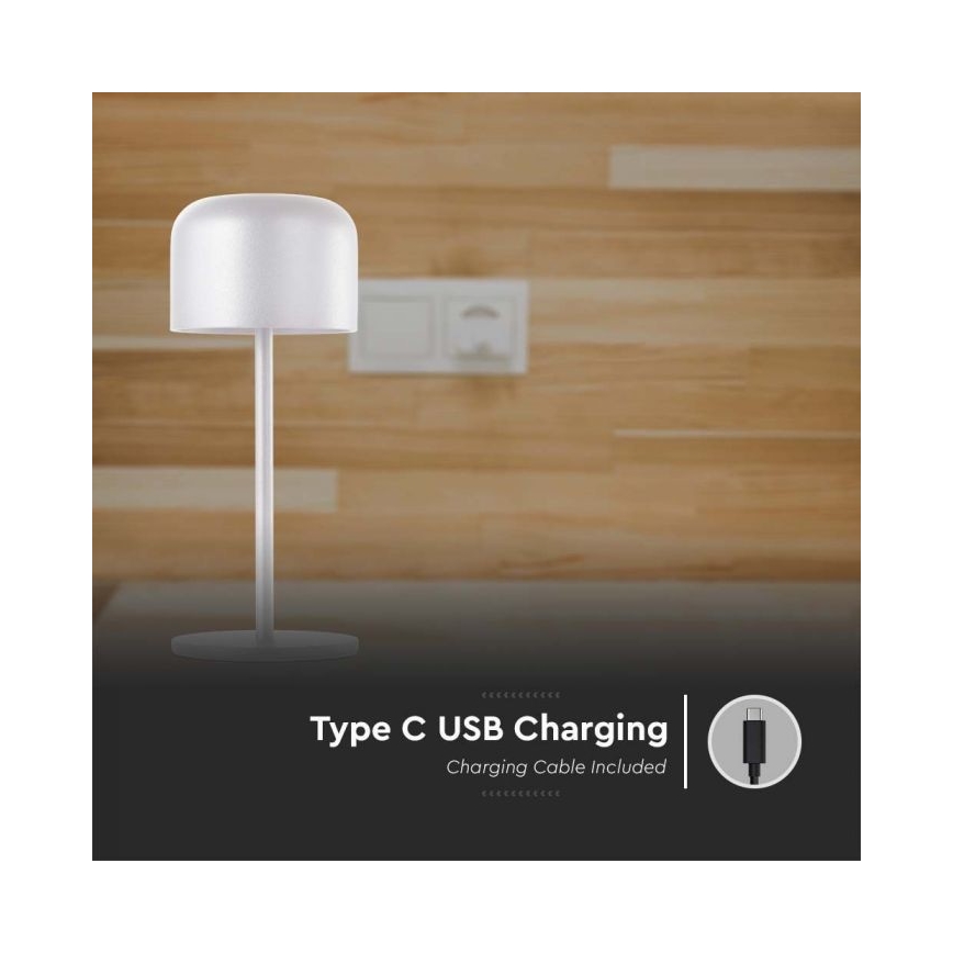 LED Димируема акумулаторна настолна touch лампа LED/1,5W/5V 2700-5700K IP54 2200 mAh бял