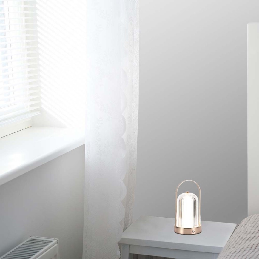 LED Димируема акумулаторна настолна сензорна лампа LED/1W/5V 3000-6000K 1800 mAh меден