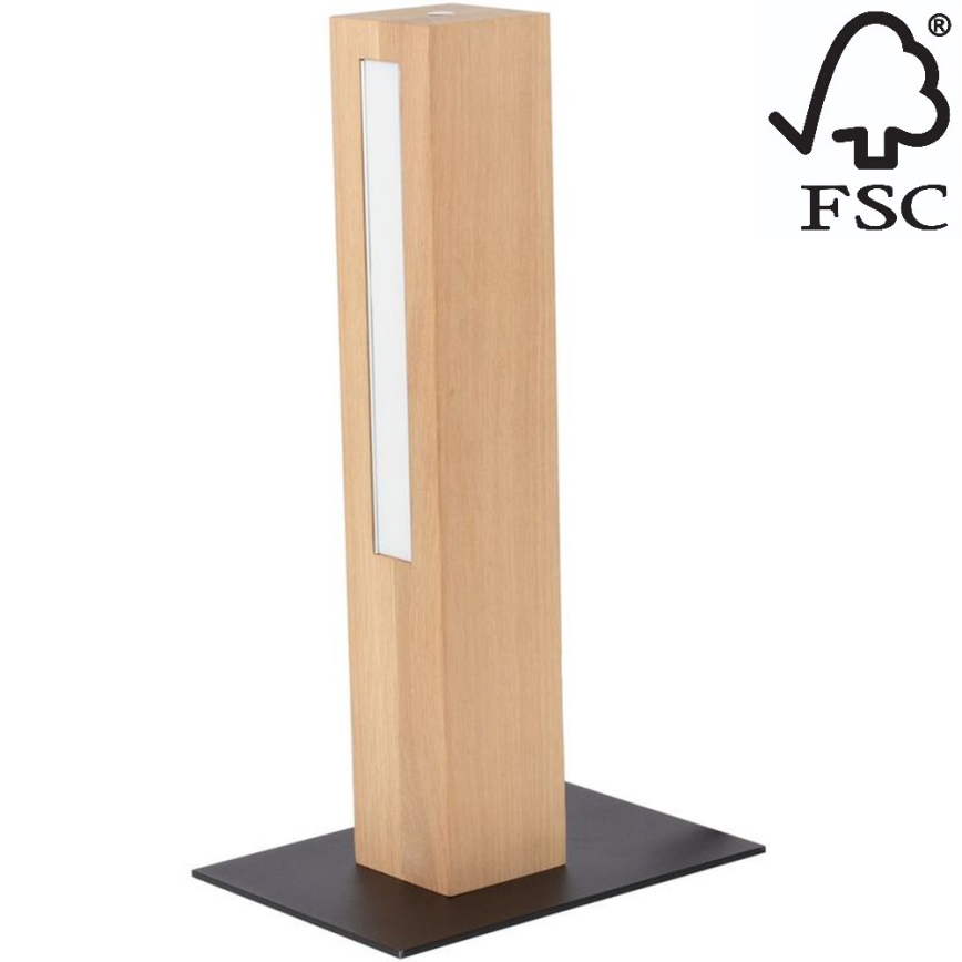 LED Димируема настолна лампа LEON LED/9W/230V дъб – FSC сертифицирано
