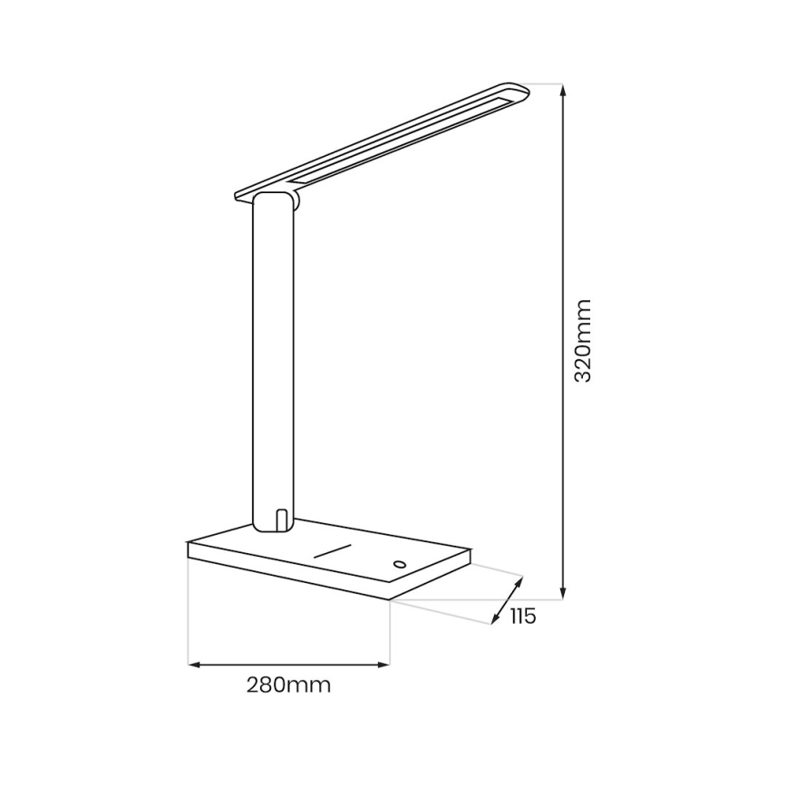 LED Димируема настолна лампа POST LED/5W/5V 3000-6500K черен