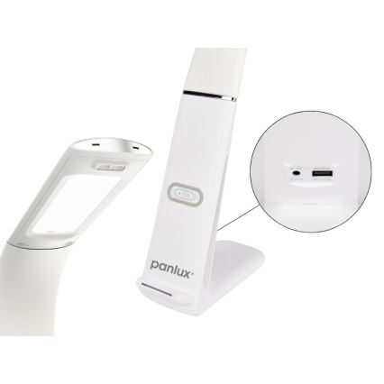 LED Димируема настолна лампа с безжично зареждане и сензор LORD EVO LED/8W/230V 3000K/4500K/6000K бял