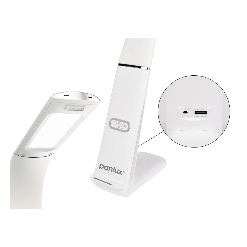 LED Димируема настолна лампа с безжично зареждане и сензор LORD EVO LED/8W/230V 3000K/4500K/6000K бял