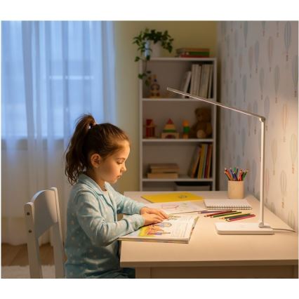 Димируема LED настолна лампа с безжично зареждане QI NOBLITE Q LED/7W/230V 3000/4000/6500K бяла