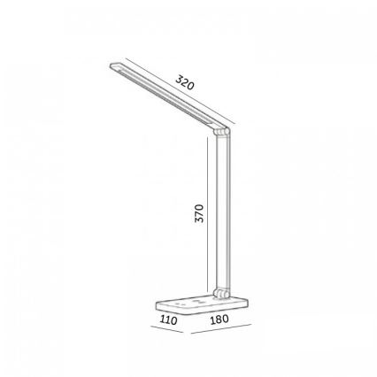Димируема LED настолна лампа с безжично зареждане QI NOBLITE Q LED/7W/230V 3000/4000/6500K бяла
