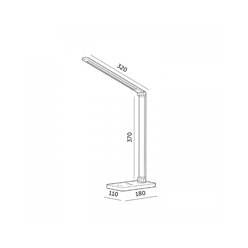 Димируема LED настолна лампа с безжично зареждане QI NOBLITE Q LED/7W/230V 3000/4000/6500K бяла
