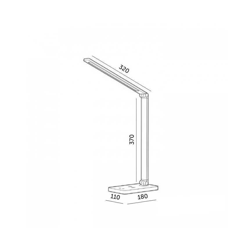 Димируема LED настолна лампа с безжично зареждане QI NOBLITE Q LED/7W/230V 3000/4000/6500K черна