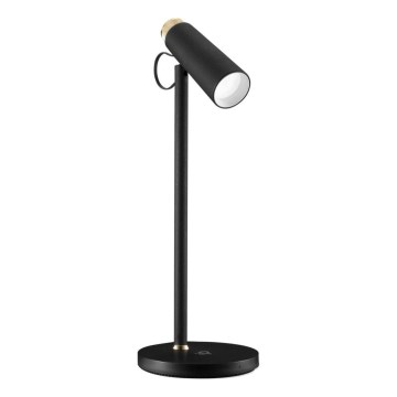 LED Димируема настолна лампа с безжично Qi зареждане TIT LED/12W/230V черен