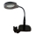 LED Димируема настолна лампа с бифокална лупа LED/6W/230V 6000-7000K черен
